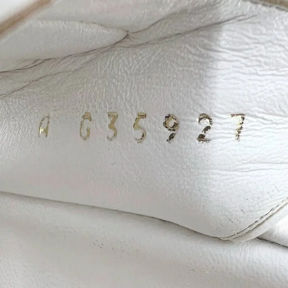 Chanel White Textured Leather Dad‎ Flat Sandals 39.5